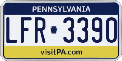 PA license plate LFR3390