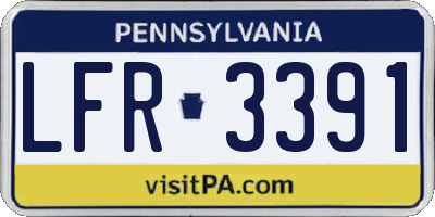 PA license plate LFR3391