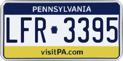 PA license plate LFR3395