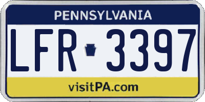 PA license plate LFR3397