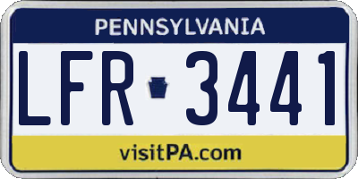 PA license plate LFR3441