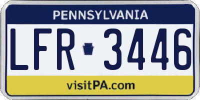 PA license plate LFR3446