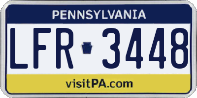 PA license plate LFR3448