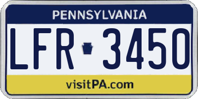PA license plate LFR3450