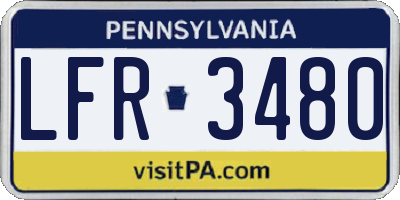 PA license plate LFR3480