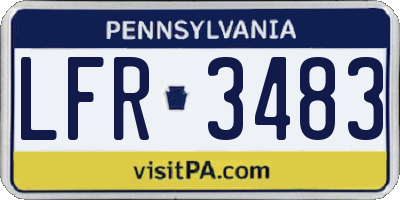 PA license plate LFR3483