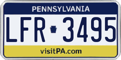 PA license plate LFR3495