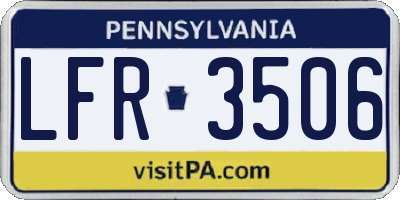 PA license plate LFR3506