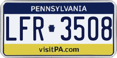PA license plate LFR3508