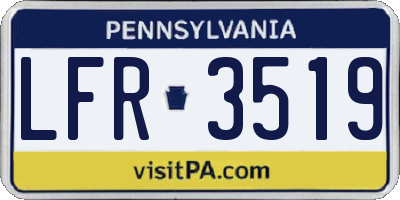 PA license plate LFR3519
