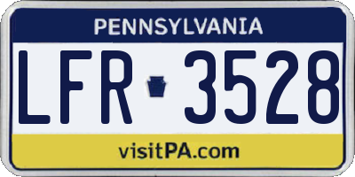 PA license plate LFR3528