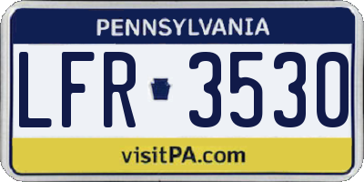 PA license plate LFR3530