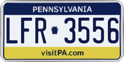 PA license plate LFR3556