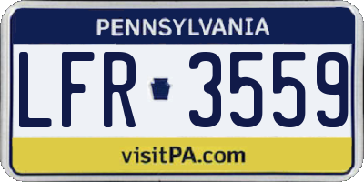 PA license plate LFR3559