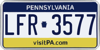PA license plate LFR3577