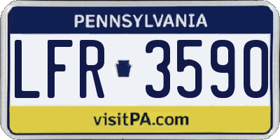 PA license plate LFR3590