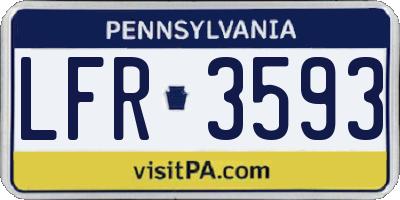 PA license plate LFR3593