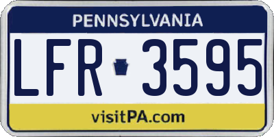 PA license plate LFR3595