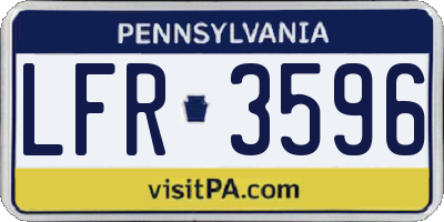 PA license plate LFR3596