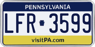 PA license plate LFR3599