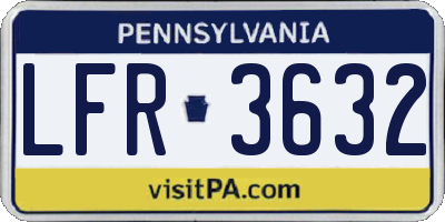 PA license plate LFR3632