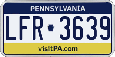 PA license plate LFR3639