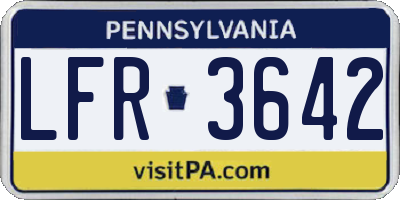 PA license plate LFR3642
