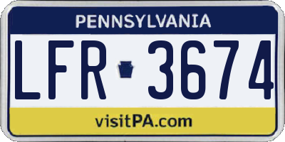 PA license plate LFR3674