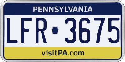 PA license plate LFR3675