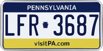 PA license plate LFR3687