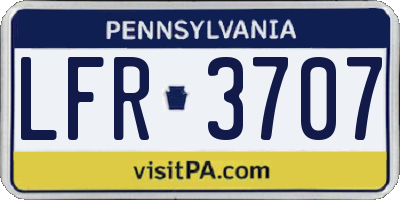 PA license plate LFR3707