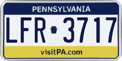 PA license plate LFR3717