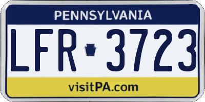 PA license plate LFR3723