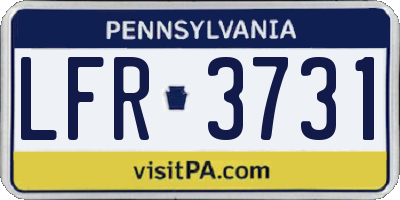 PA license plate LFR3731