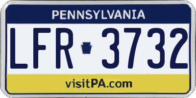 PA license plate LFR3732
