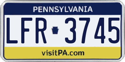 PA license plate LFR3745