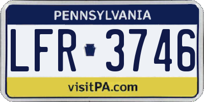 PA license plate LFR3746
