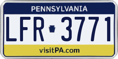 PA license plate LFR3771