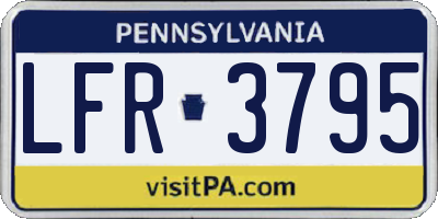 PA license plate LFR3795