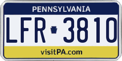 PA license plate LFR3810