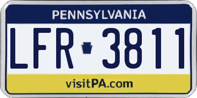 PA license plate LFR3811