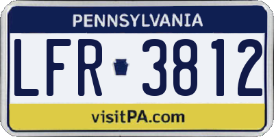 PA license plate LFR3812