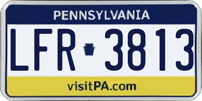 PA license plate LFR3813