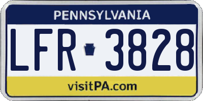 PA license plate LFR3828