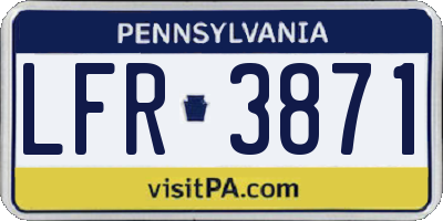 PA license plate LFR3871