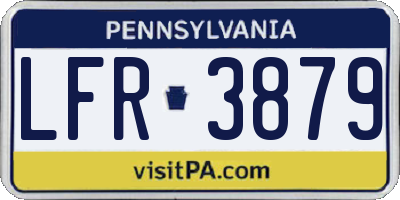 PA license plate LFR3879