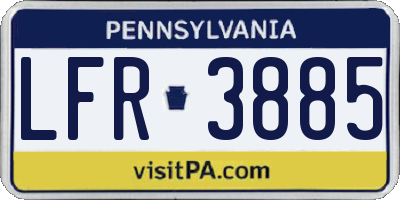PA license plate LFR3885