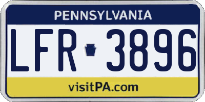 PA license plate LFR3896