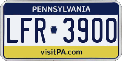 PA license plate LFR3900