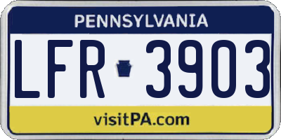 PA license plate LFR3903